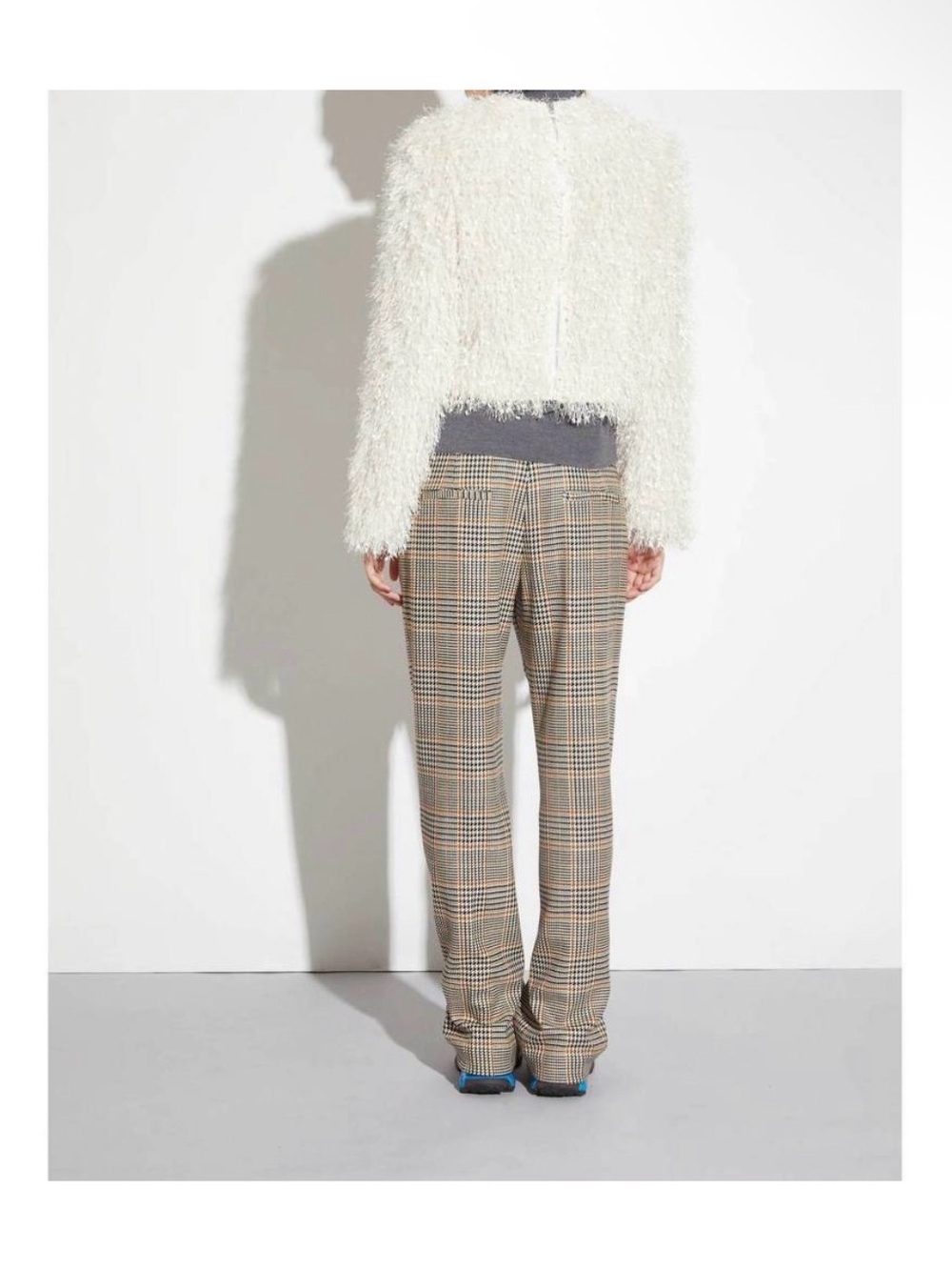 NWT SAINT ART nessa mid-rise houndstooth plaid pant in houndstooth plaid Small - Picture 2 of 9